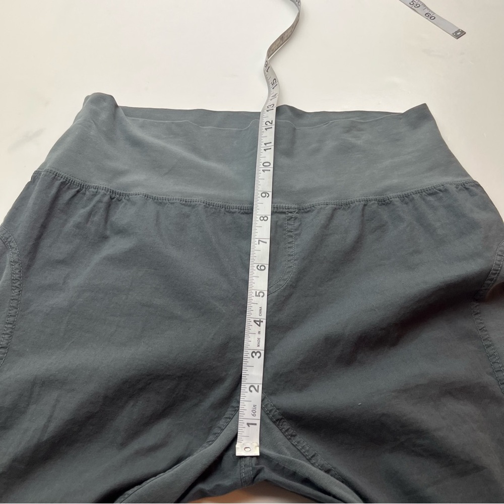 Wearables Womens Grey Gray Ruched Crop Pants Size Large Pull On Stretch Cotton - Picture 8 of 11